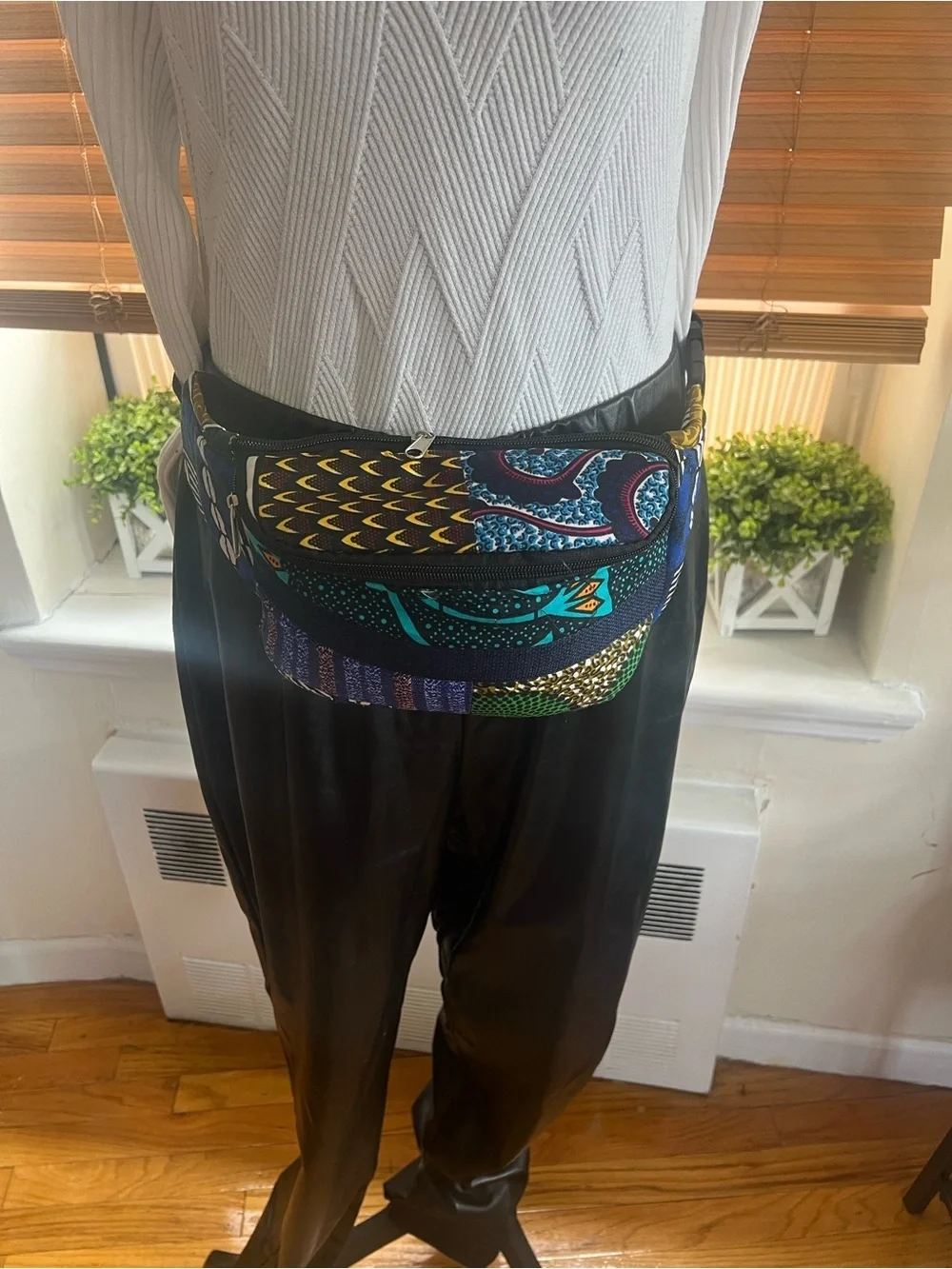 Handmade Ankara Fanny Pack, African Wax Print Crossbody Belt Bag